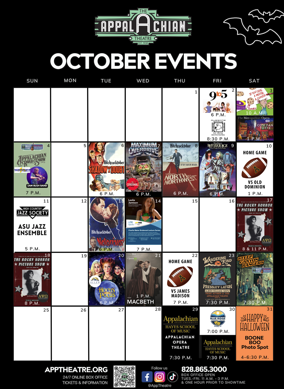 Appalachian Theatre October Events in Ashe County Chamber of Commerce