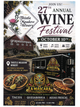 Thistle Meadow Winery Annual Wine Festival in Ashe County Chamber of Commerce